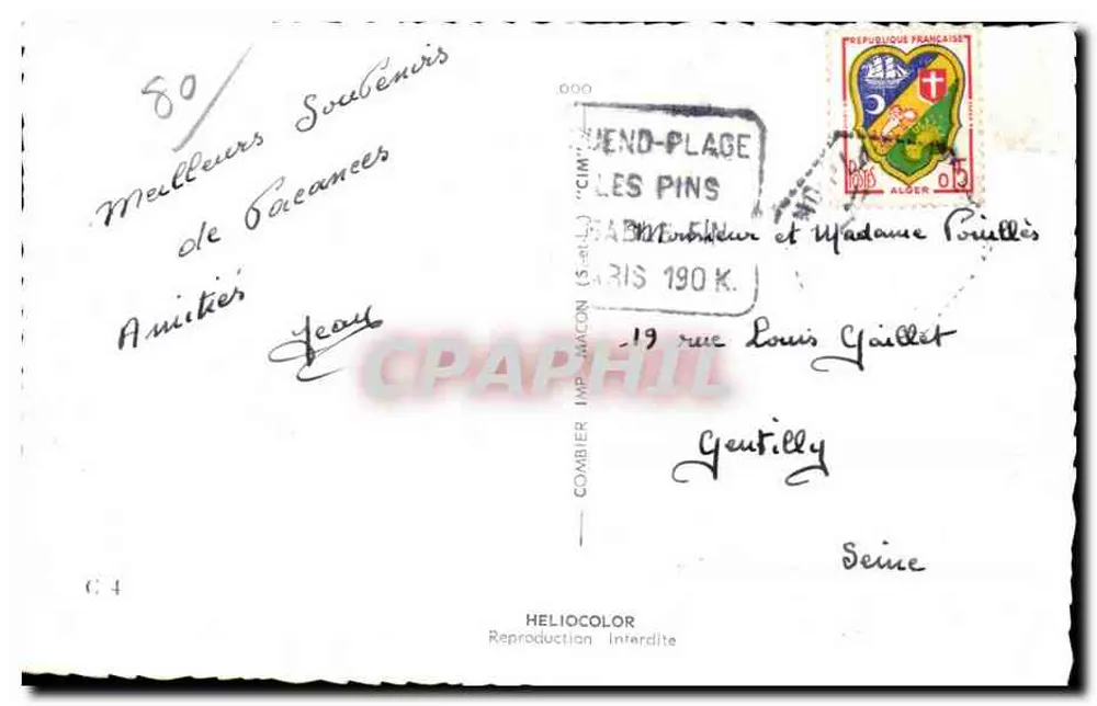Quend-Place-les-Pins — Erinnerung an Quend-Place-les-Pins (Somme) — Héliocolor - Rückseite
