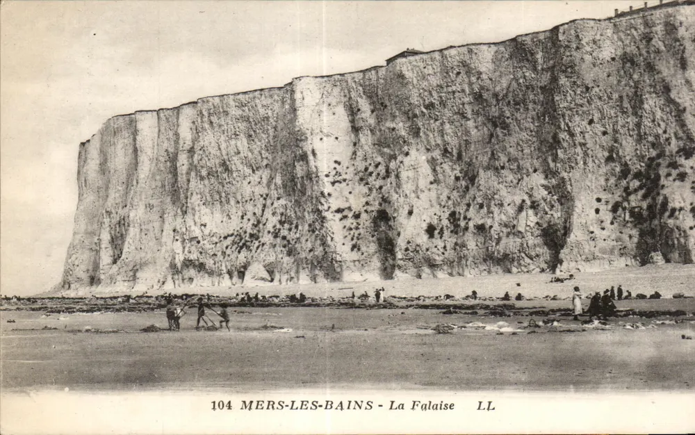 Mers-les-Bains - La Falaise — vista das falésias — LL, n° 104 - Frente