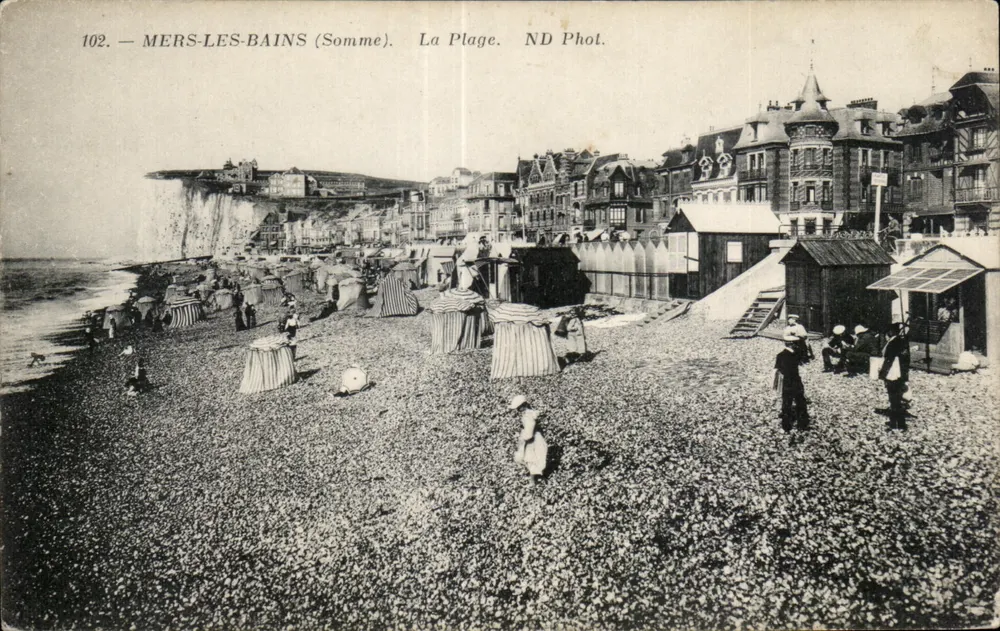 MERS-LES-BAINS (Somme) — A Praia — ND Fot. n°102 - Frente