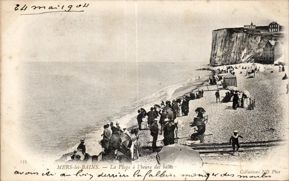 MERS-les-BAINS — Ansicht der Strandpromenade zur Badezeit — Collections ND Phot - Vorderseite