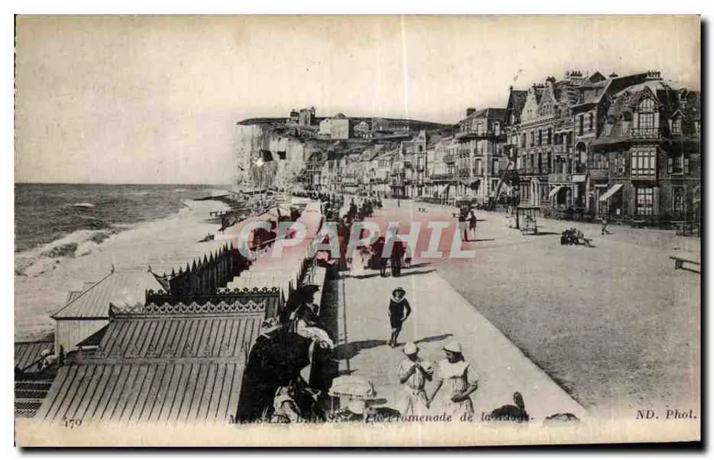 Menton — A Promenade da praia — ND. Fot. — n° 470 - Frente