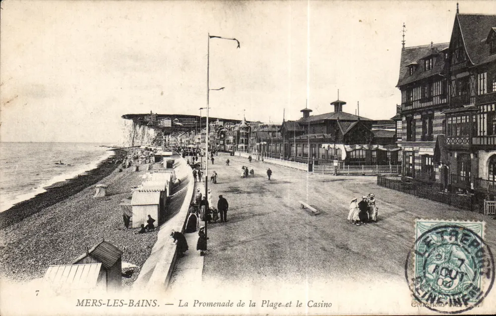 MERS-LES-BAINS — Ansicht der Strandpromenade und des Casinos - Vorderseite