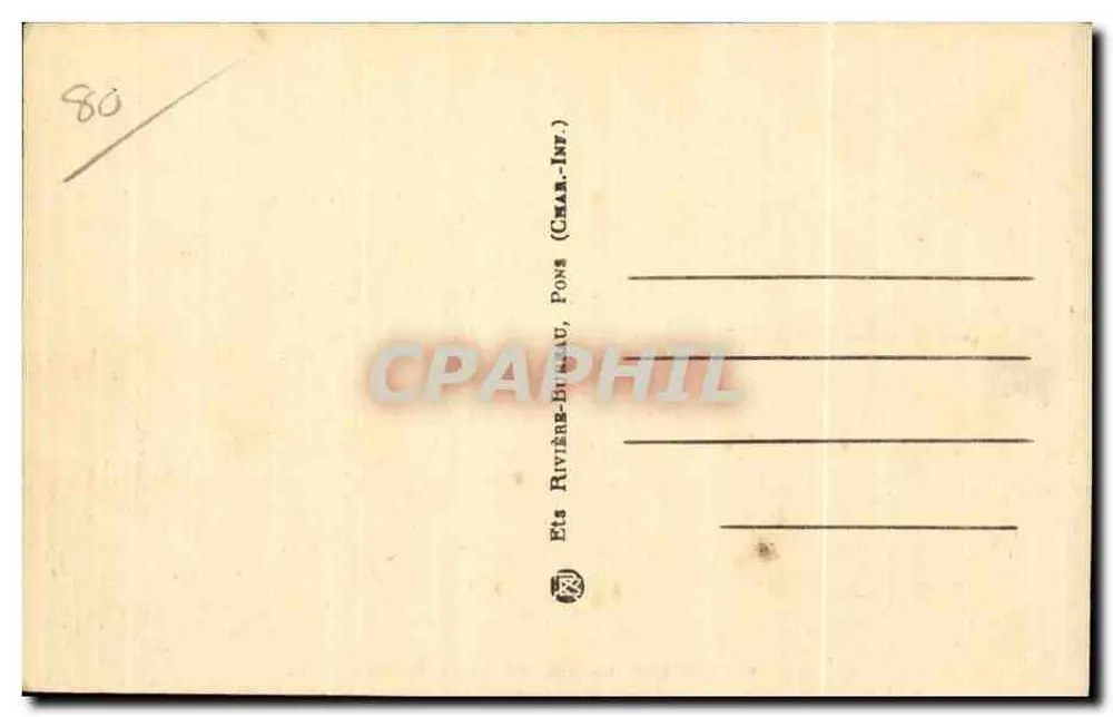 MERS-les-BAINS — O Mercado — Ets Rivière-Bureau, Pons (Cham-Pons) - Verso