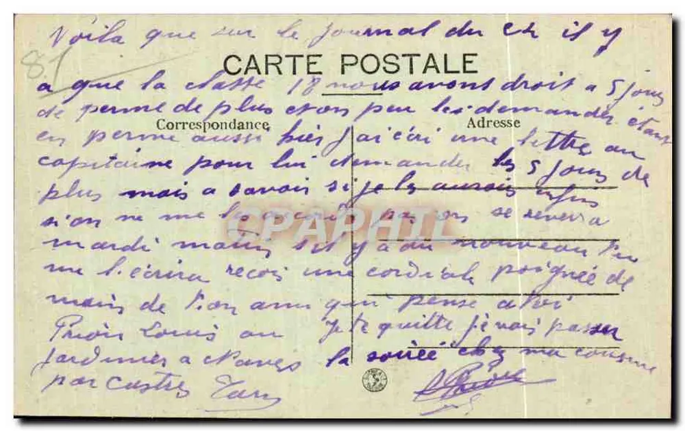 Castres — Tuin van de Bisdom — Fototipia Tarnaise, Poust, Albi - Achterkant