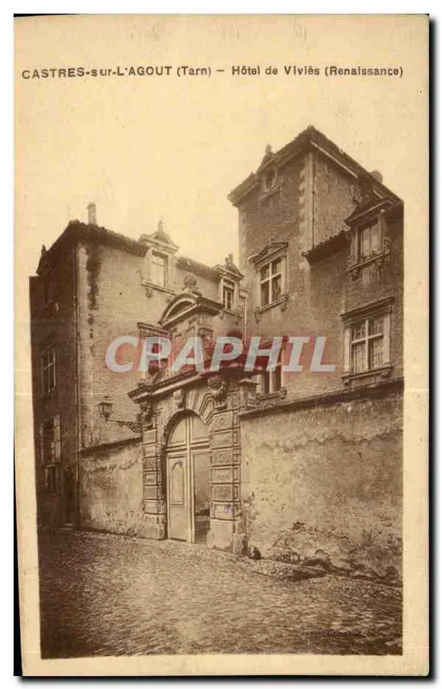 CASTRES-sur-L'AGOUT (Tarn) — Hotel de Vivliès (Renaissance) - Vorderseite