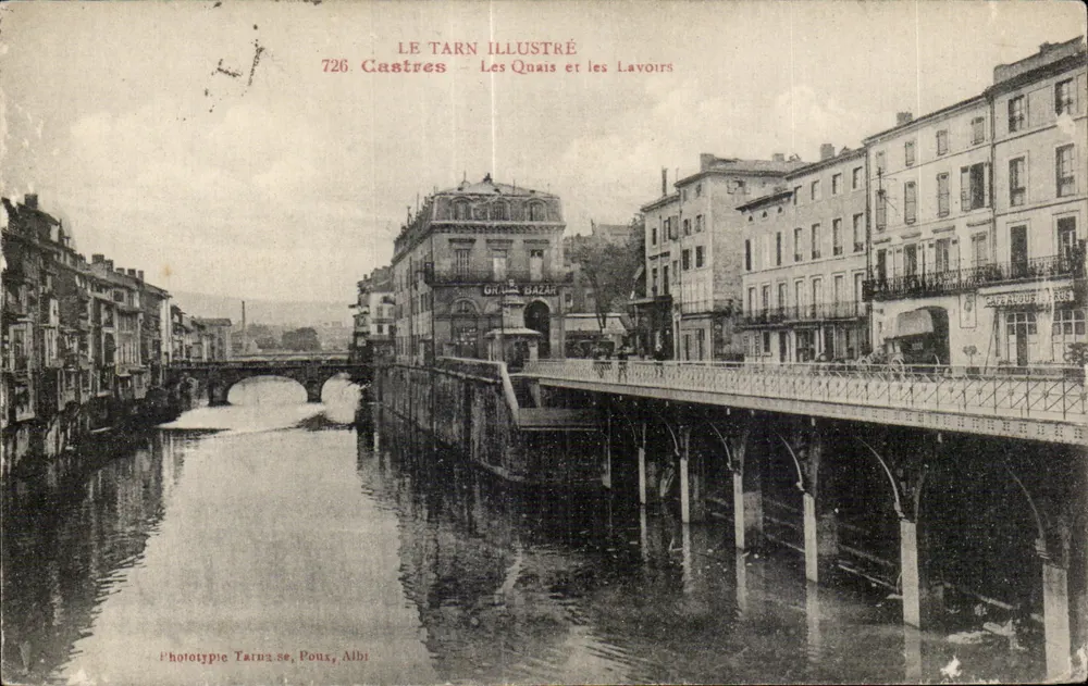 Castres — Die Kais und die Wäschereien — Phototypie Tarnaise, Poux, Albi - Vorderseite