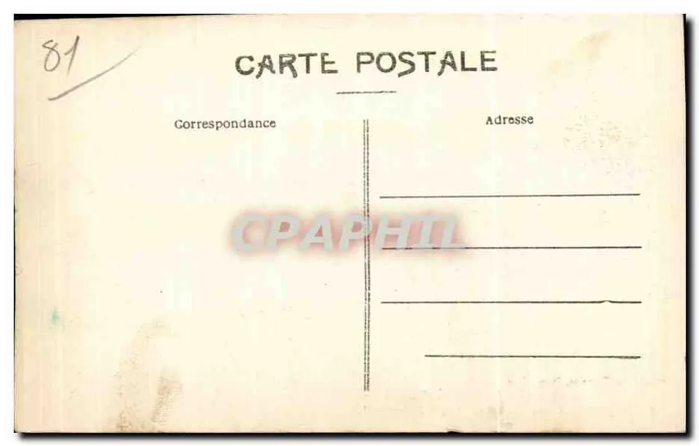 Barrage de Ferrières — Línea de Castres a Brassac — Fototipia Tachnaise, Pauz, Albi - Reverso