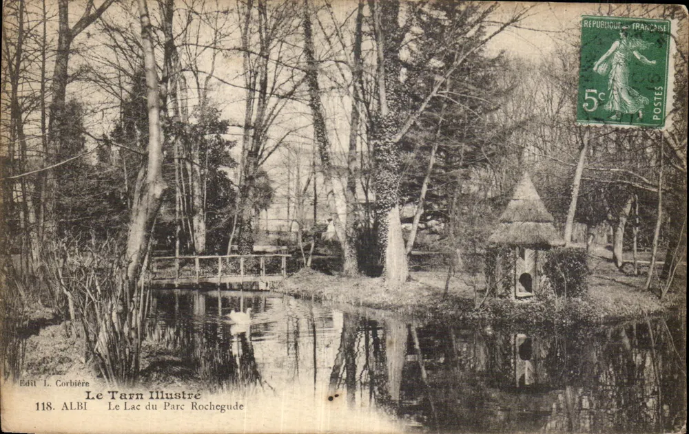 O Lago do Parque Rochegude — Editor L. Corbière, n°118 — ALBI - Frente