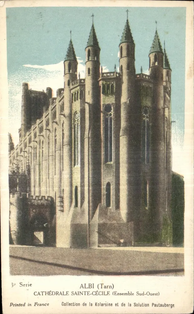 Albi (Tarn) — Catedral Santa Cecília (Conjunto Sudoeste) — Coleção da Kolarsine e da Solução Pautaubege, 3ª série - Frente