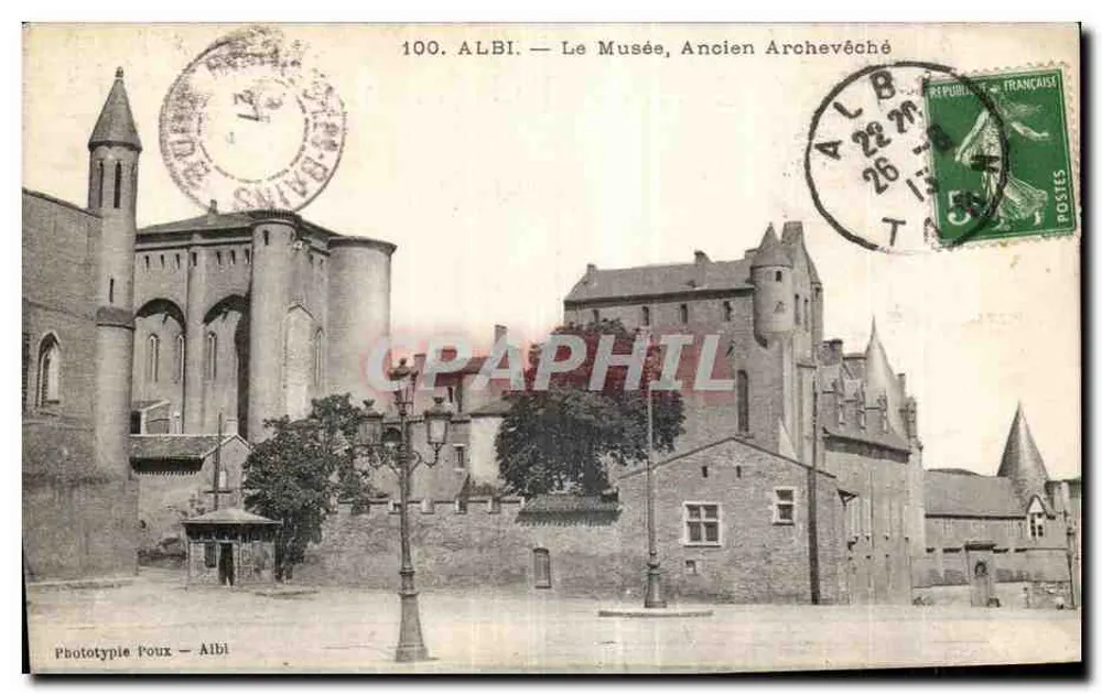 Albi — O Museu, Antigo Arcebispo — Fototipia Poux — Albi - Frente