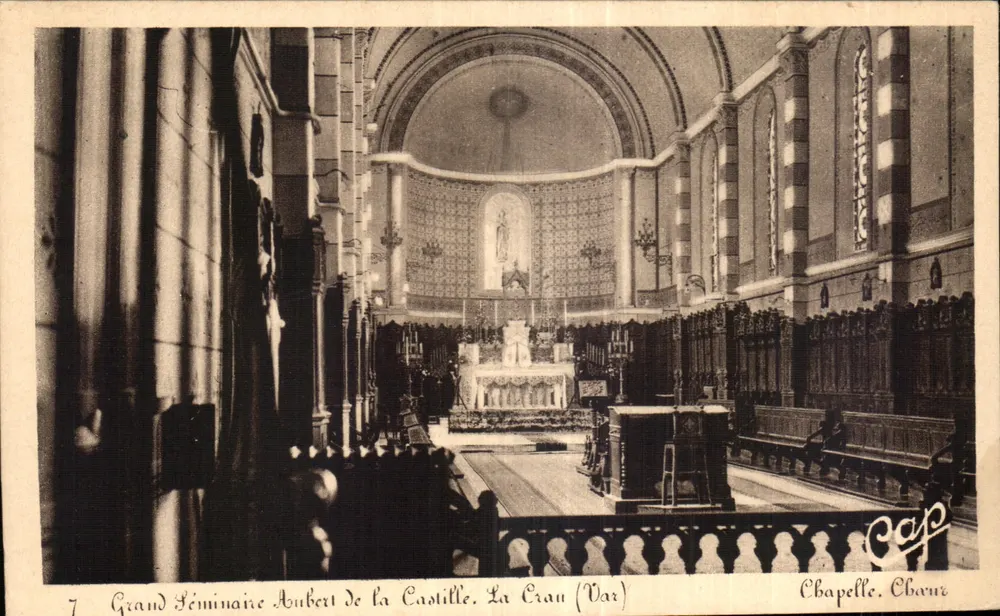 Grand Séminaire Aubert de la Castille, La Crau (Var) — Kapelle. Kapelle. Chabane - Vorderseite