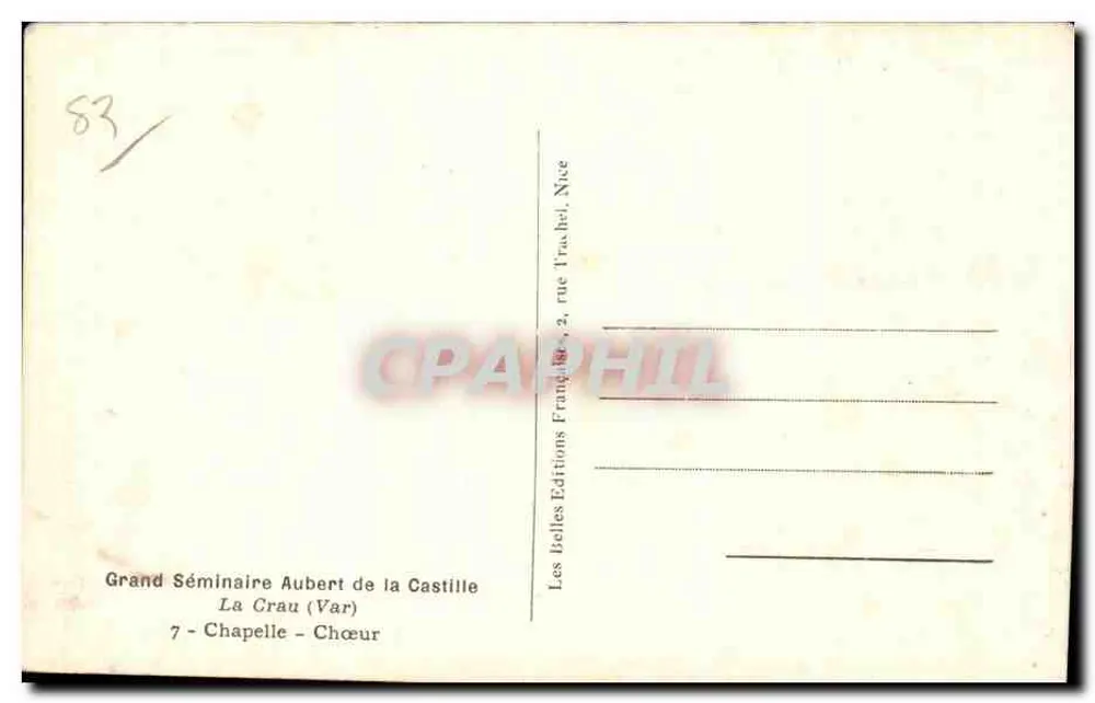 Grand Séminaire Aubert de la Castille — Kapelle — Chor - Rückseite