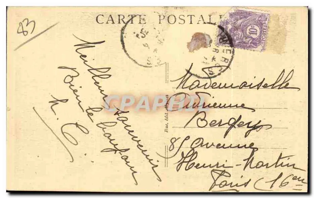 Hyères-les-Palmiers — Avenue de la Belgique — Verlag: Nr. 28 - Rückseite