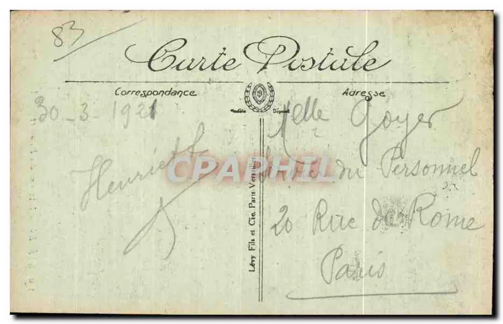 Hyères — L'Avenue des Palmiers — éditeur SELECT, n° 120 - Rückseite