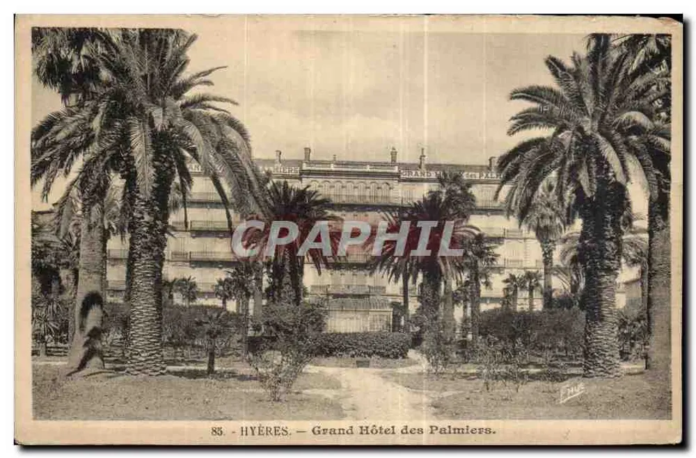 Hyères — Grand Hôtel des Palmiers — Verlag Huet, Nr. 83 - Vorderseite