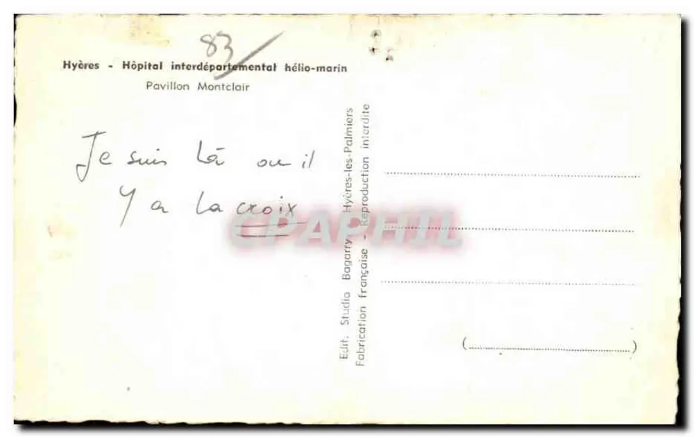 Hyères - Interdepartementales HelioMarine-Klinik - Pavillon Montclair - Rückseite