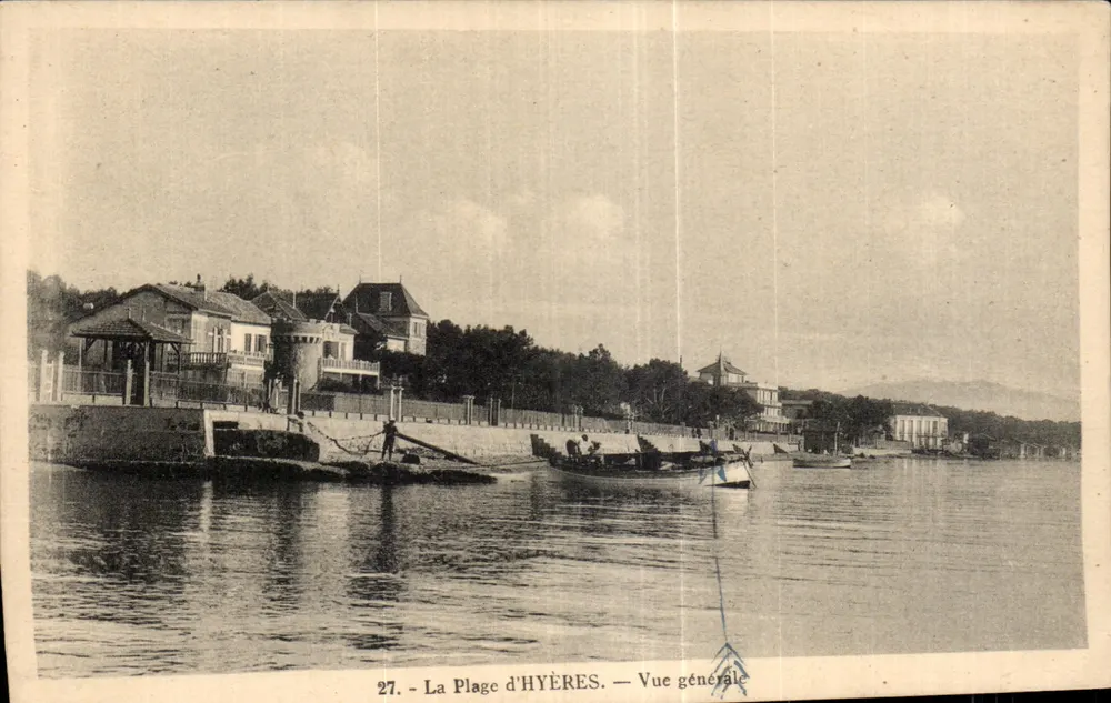 A Praia de Hyères — Vista Geral — Hue, editor, n° 27 - Frente