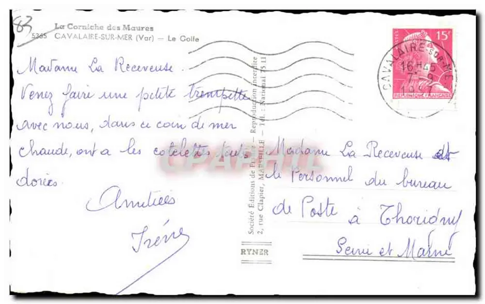 Die Promenade der Maures — Le Colle — Éditions de Philex - Rückseite