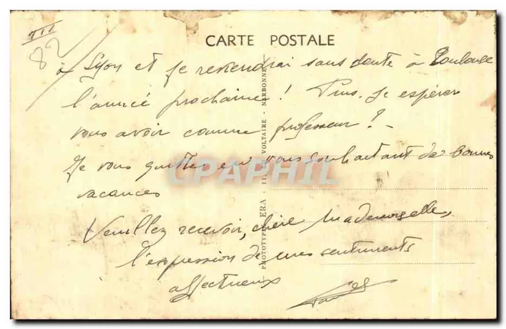 Laguépie - Saint-Martin — Der Viaur und die Ruinen des Schlosses — Verlag CRX - Rückseite