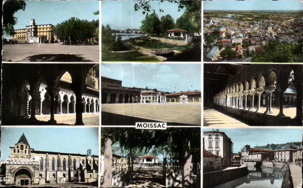 Moissac — Panoramablick und Monumente — Société des Cartes Postales ARA-POUX - ALBI N° 3 - Vorderseite