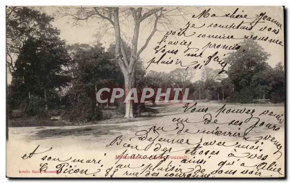 Achille Rouille, Montaulet — vista da rue des Couronnes — editor Montaulet & Picon - Frente