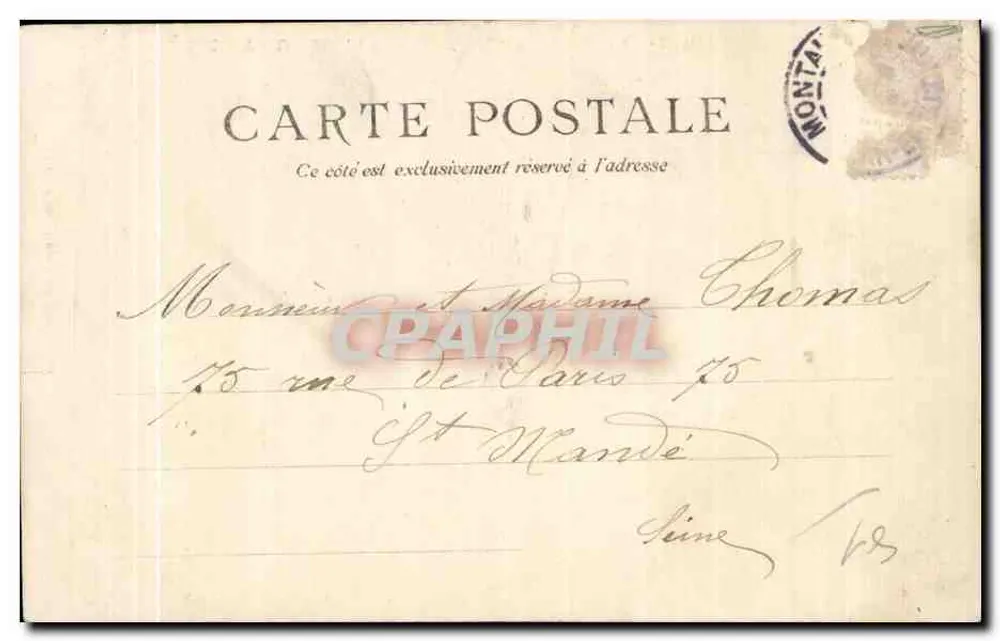 Montauban — Vallée du Tescou et son confluent avec le Tarn — Lab. Pap. Mme Bort, Montauban - Rückseite