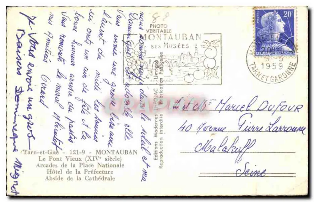 Montauban — Panoramablick — Éditions Modernes HéOJAC - Rückseite
