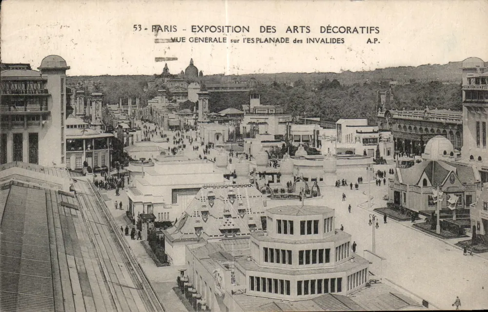 Paris - Ausstellung der dekorativen Künste - Allgemeiner Blick auf die Esplanade des Invaliden - A.P. n°53 - Vorderseite