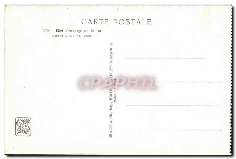 Lichtwirkung am See — Braun & Cie, Paris — Nr. 175 - Rückseite