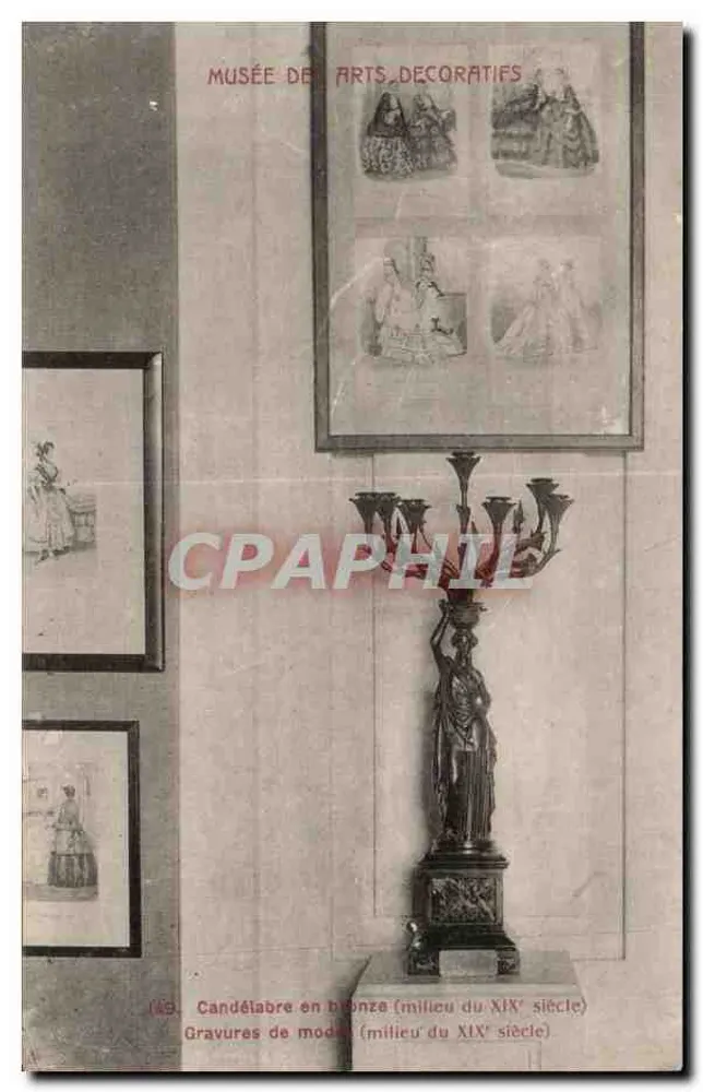 Museo degli Arti Decorativi — Candélabro in bronzo (metà del XIX secolo) — Éditions du Vieux Paris - Recto