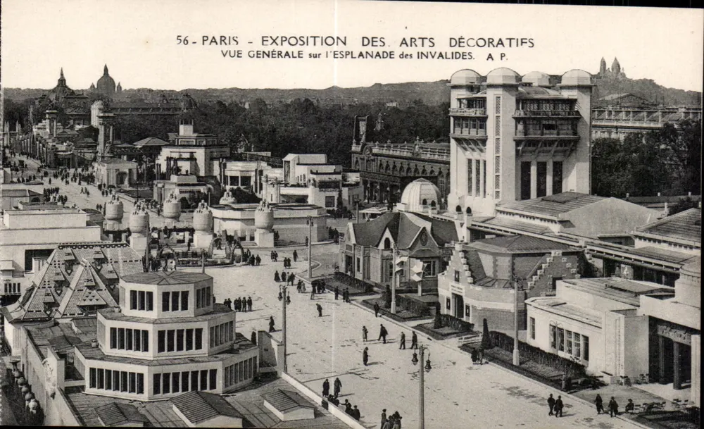 Paris - Ausstellung der dekorativen Künste - Allgemeiner Blick auf die Esplanade des Invaliden - Vorderseite