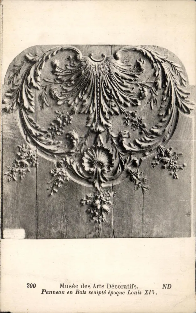Geschnitztes Holzpaneel Louis XIV-Zeit — Musée des Arts Décoratifs — Nr. 200 - Vorderseite