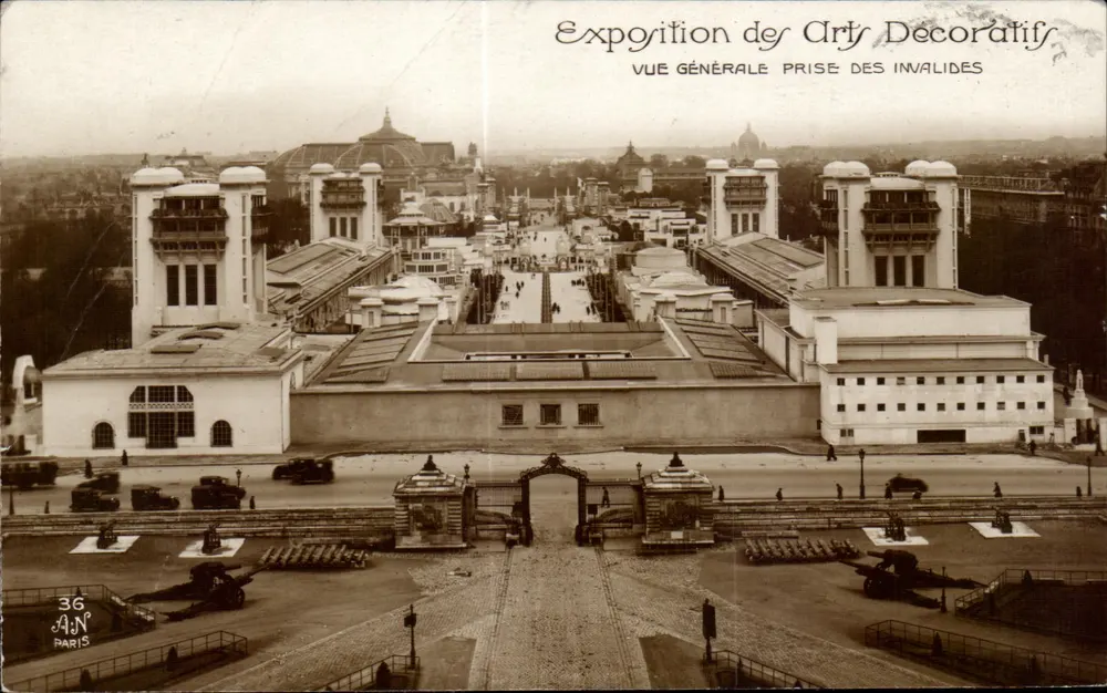 Ausstellung der dekorativen Künste — Allgemeiner Blick von den Invaliden — Verlag A.N. n°36 - Vorderseite