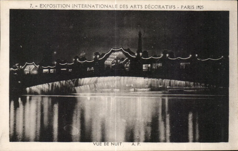 Internationale Ausstellung der dekorativen Künste - Paris 1925 — Nachtsicht — A.P. - Vorderseite