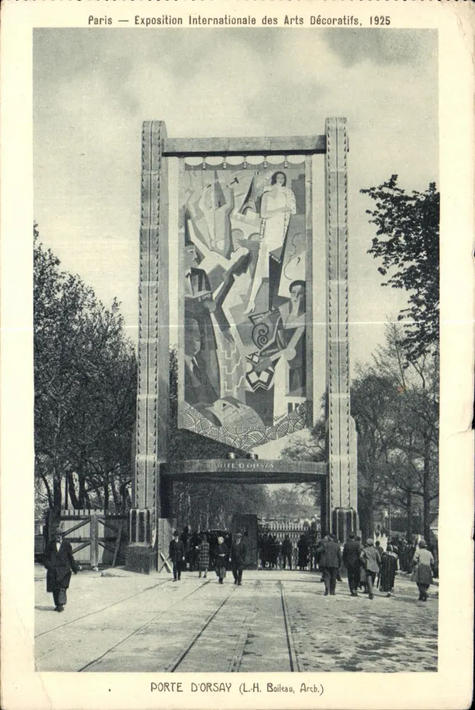 Paris — Internationale Ausstellung für Dekorative Künste, 1925 — Porte d'Orsay (L.H. Boileau, Arch.) - Vorderseite