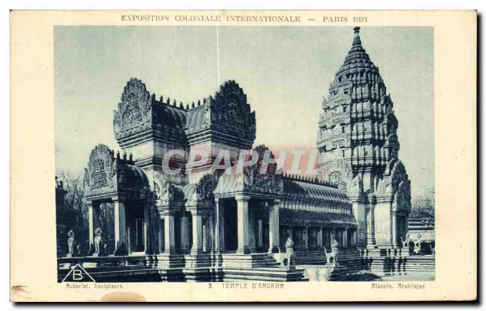 Tempio di Angkor — Esposizione Coloniale Internazionale — Parigi 1931 - Recto