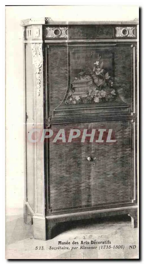 Schreibtisch von Riesener — Musée des Arts Décoratifs — n°513 - Vorderseite
