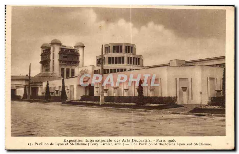 Pavillon von Lyon und St-Étienne — Internationale Ausstellung für Dekorative Künste, Paris 1925 — Tony Garnier, Architekt - Vorderseite