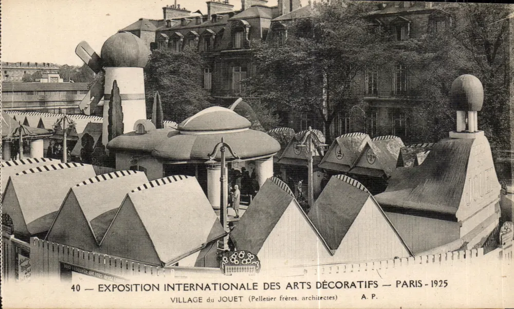 Dorf des Spielzeugs — Internationale Ausstellung der dekorativen Künste — Paris 1925 — Pelletier Brüder, Architekten - Vorderseite
