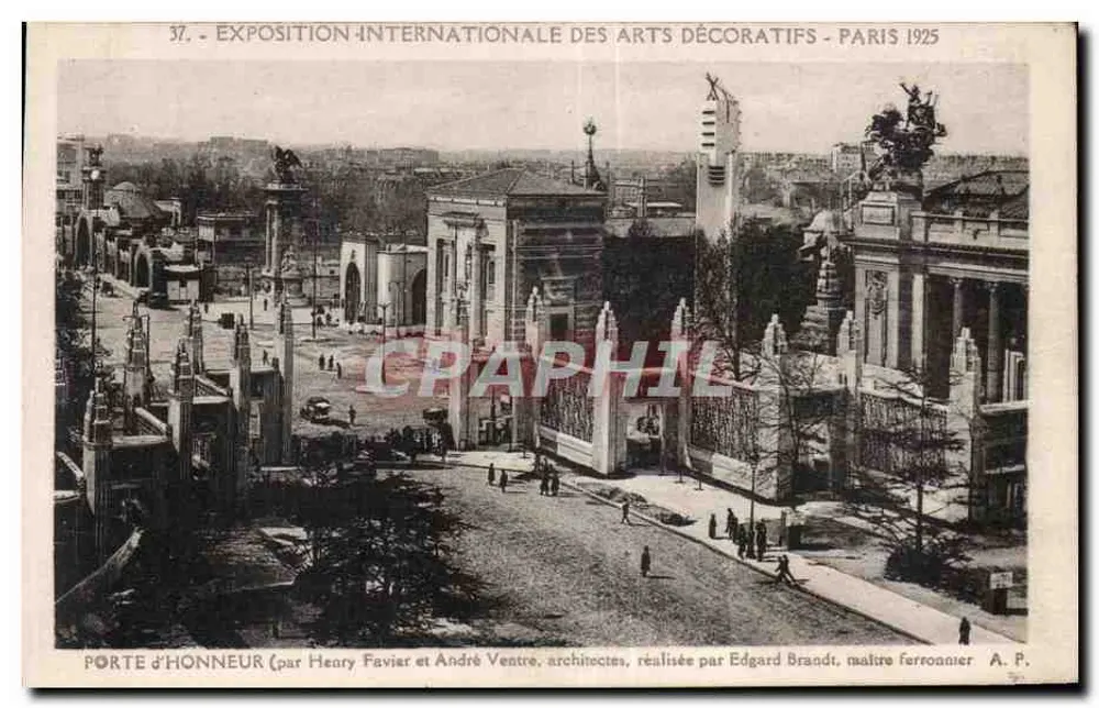 Ehrentor — Internationale Ausstellung für Dekorative Künste, Paris 1925 — A. P. - Vorderseite
