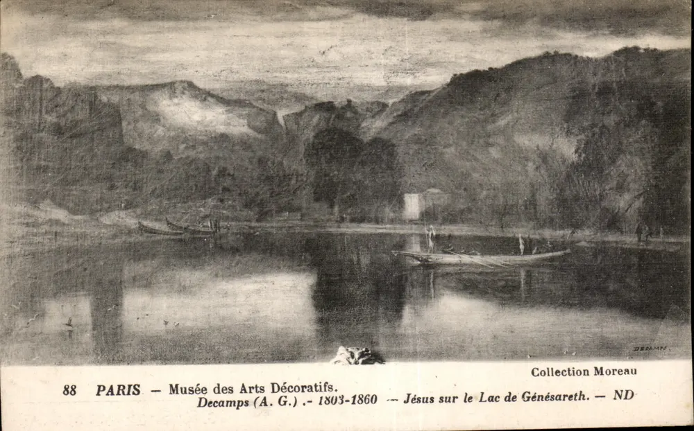 Jesus no Lago de Génésareth — Decamps (A.G.) 1803-1860 — Coleção Moreau - Frente