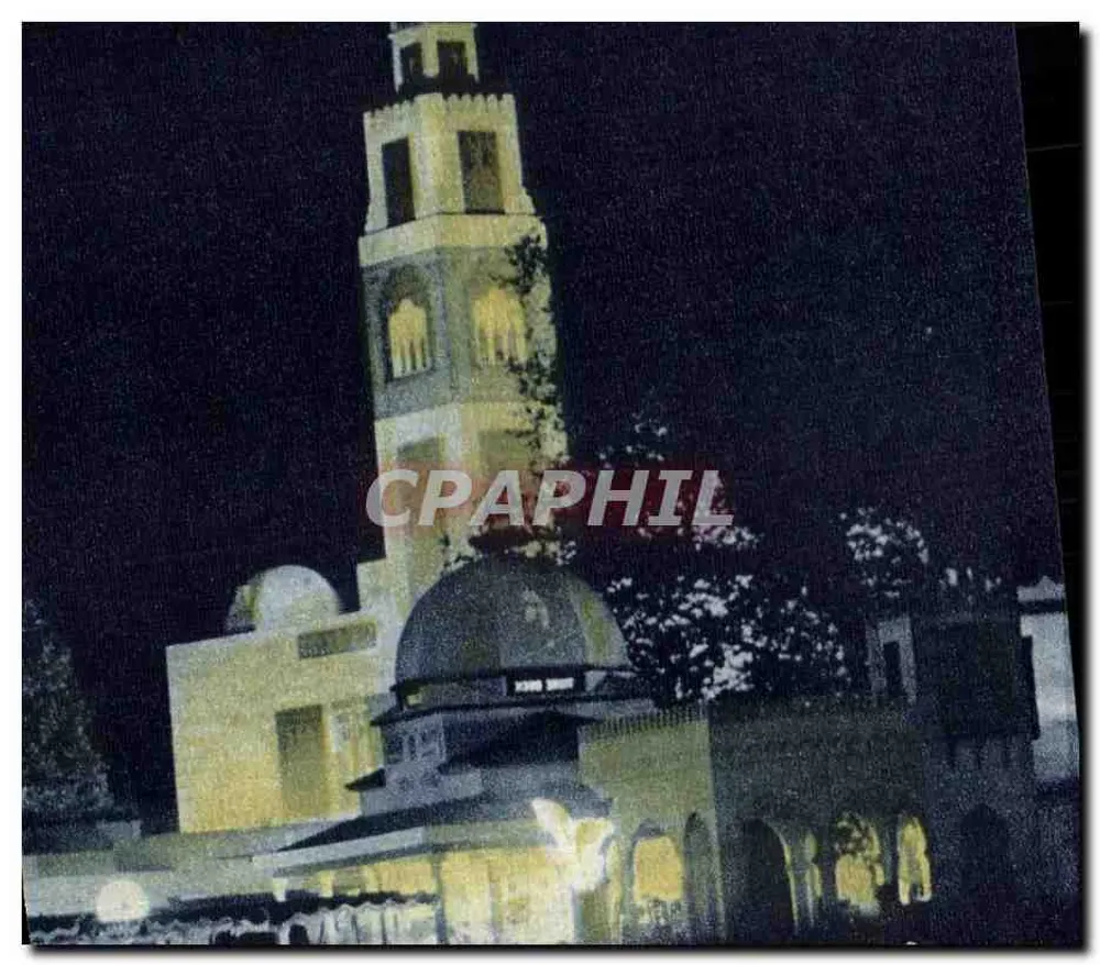 Palast von Algerien — Detail, Nachtsicht — Montaland, Arch. - Vorderseite