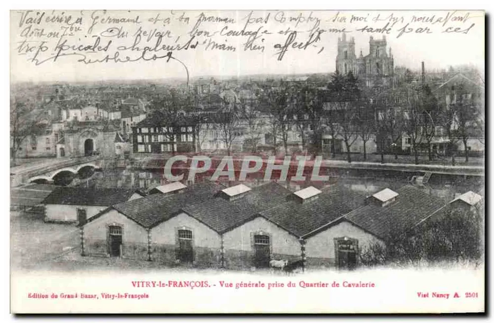 Vitry-le-François — Allgemeiner Blick auf das Kavallerieviertel — Ausgabe von Grand Bazar, Vitry-le-François - Vorderseite