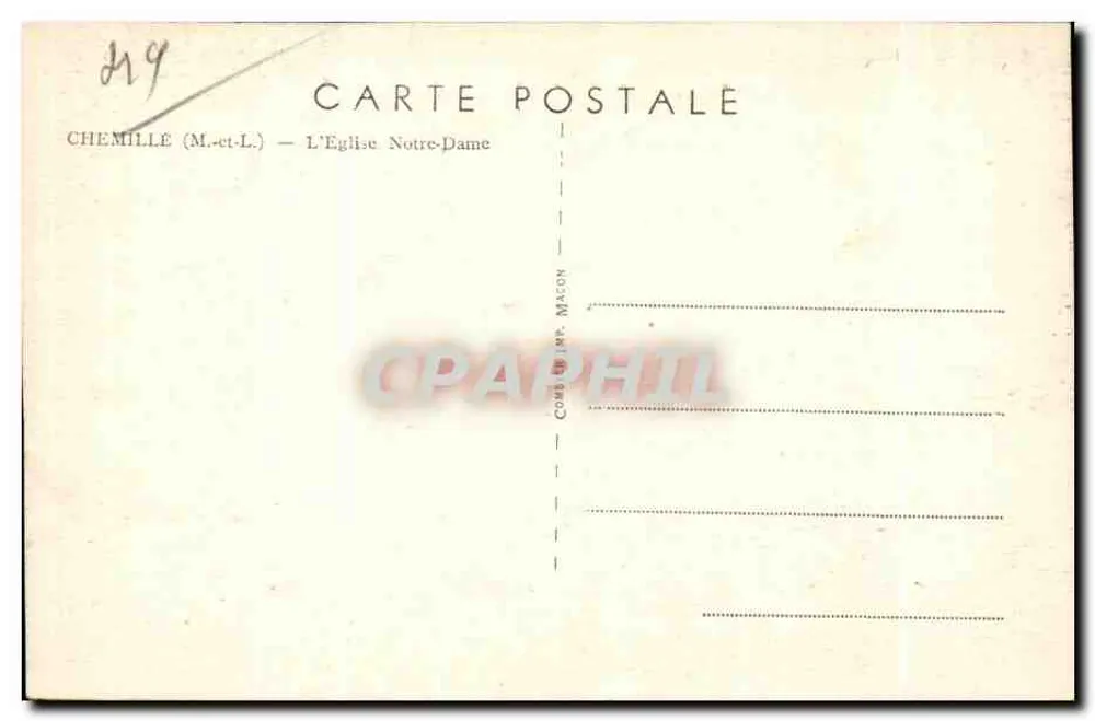 Chemillé (M.-et-L.) — Die Kirche Notre-Dame — Côme & Mr. Macon - Rückseite