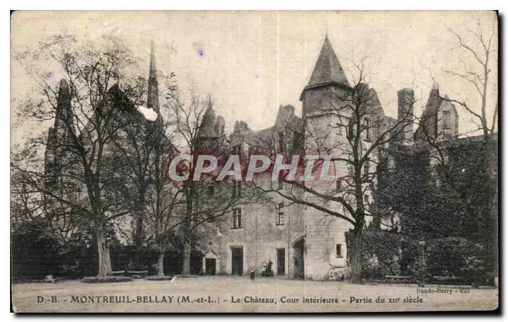Montreuil-Bellay (M.-et-L.) — Das Schloss, Innenhof — Teil des 12. Jahrhunderts — Dando-Berry - 023 - Vorderseite