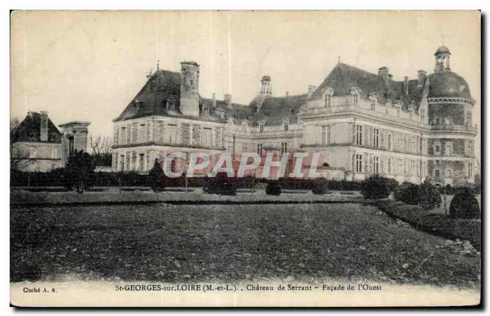 St-Georges-sur-Loire (M.-et-L.) — Schloss Serrant — Westfassade — Cuché A. A. - Vorderseite