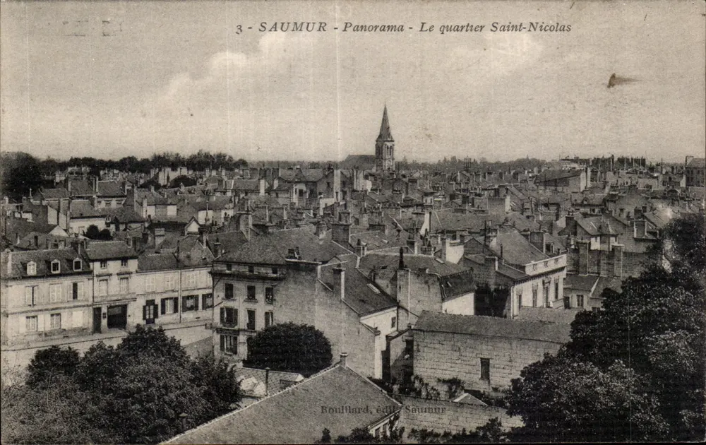 Saumur - Panorama - O bairro Saint-Nicolas — Rouillard, editor Saumur, n°3 - Frente