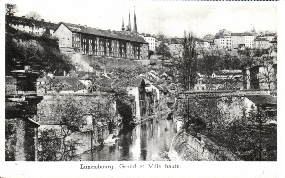 Luxembourg — Grund et Ville haute — Messageries Paul AUS - Recto