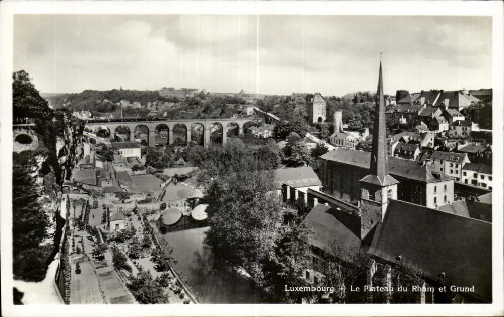 Luxemburg — Ansicht des Rhâm-Plateaus und Grund — Verlag N. Gahlen, Koblenz - Vorderseite