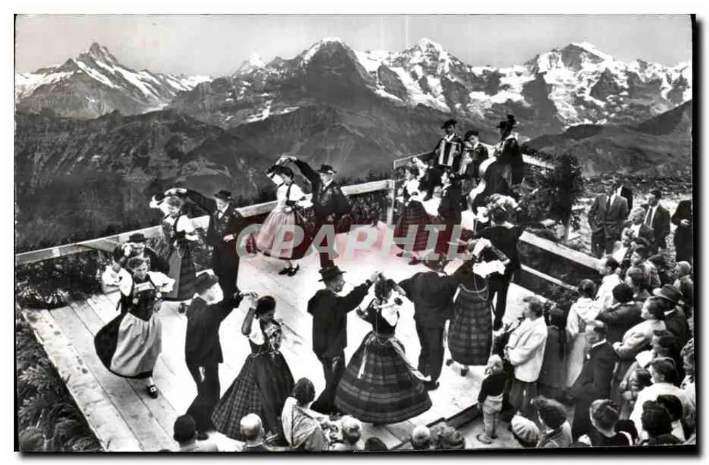 Volksfesttanz — Niederhorn, Schweiz — Photoglob-Wehrli AG, Zürich - Vorderseite